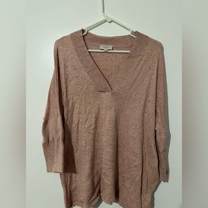 Sweater Loft peach/nude color thin material size XS v-neck